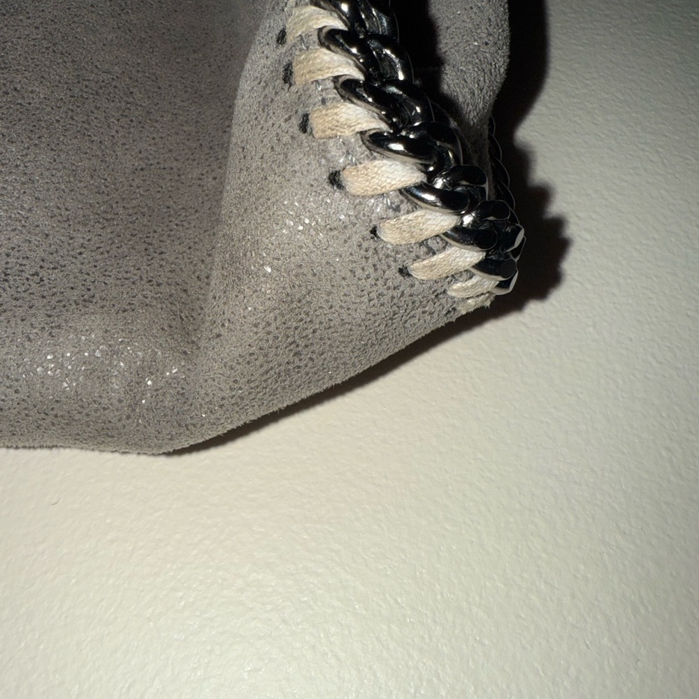 Stella McCartney Falabella Tiny Tote Authentic in Gray Vegan Suede - Picture 7 of 13